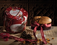 Panettone Classico with raisins & candied fruits in Red Christmas tin