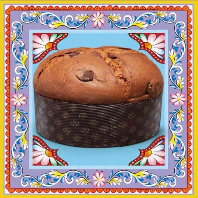 Dolce&amp;Gabbana Collection: Panettone with Dark Dough, Dark &amp; Milk Chocolate, with Orange Paste